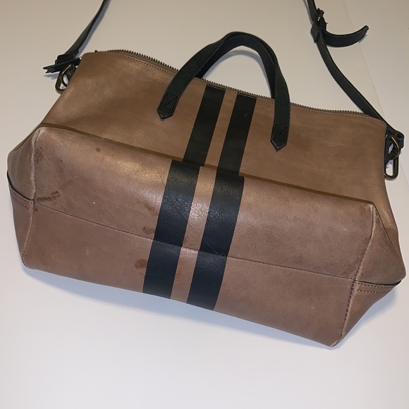 Madewell Tan Leather Crossbody Bag with Black Stripes - Picture 5 of 10